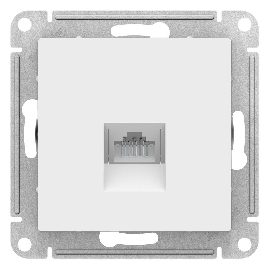 ATLASDESIGN Розетка компьютерная RJ45 механизм белый цена