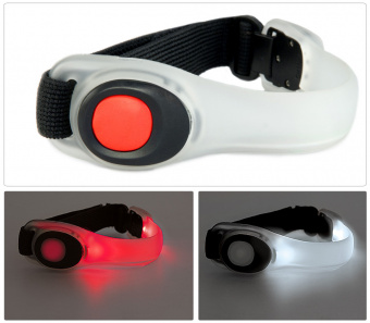 Фонарь Яркий Луч V-002R "Браслет" 2 красных LED, 2 режима, 2хCR2032 в компл. цена
